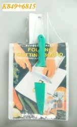 K849+6815 PLASTIC CUTTING BOARD + PLASTIC KNIFE K849+6815 PLASTIC CUTTING BOARD + PLASTIC KNIFE