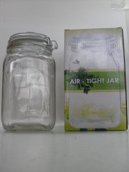 CK1355 GLASS STORAGE JAR W/ AIR-TIGHT LID(10X10X19.5CM) CK1355 GLASS STORAGE JAR W/ AIR-TIGHT LID(10X10X19.5CM)