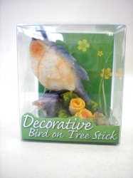 CK1338A POLYSTONE DECORATIVE BIRD ON TREE STICK CK1338A POLYSTONE DECORATIVE BIRD ON TREE STICK