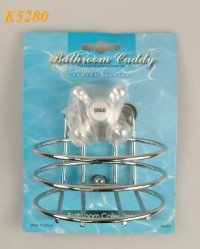 K5280/"FAUCET" DESIGN METAL SHAMPOO HOLDER W/SUCTION CU K5280/"FAUCET" DESIGN METAL SHAMPOO HOLDER W/SUCTION CU