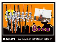 K5521 Halloween Skeleton Straw K5521 Halloween Skeleton Straw