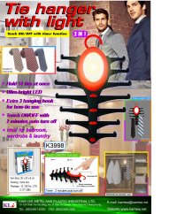 K3998 CLOSET TIE HANGER W/LIGHT (TIMER FUNCTION) K3998 CLOSET TIE HANGER W/LIGHT (TIMER FUNCTION)