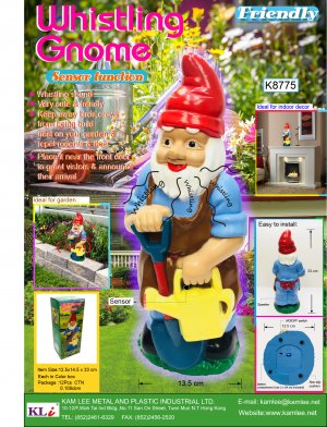 K8775BX Jumbo Whistling Gnome W/Sensor 33cm (H) [K8775BX]