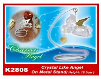 K2808 Crystal Like Angel On Metal Stand (Height:16.5cm) K2808 Crystal Like Angel On Metal Stand (Height:16.5cm)