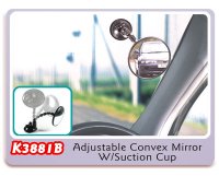 K3881B Adjustable Convex Mirror W/Suction Cup K3881B Adjustable Convex Mirror W/Suction Cup