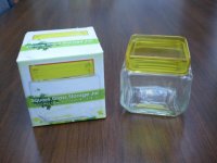 CK1275 UNIVERSAL SQUARE GLASS AIR-TIGHT STORAGE JAR W/PLASTIC L CK1275 UNIVERSAL SQUARE GLASS AIR-TIGHT STORAGE JAR W/PLASTIC L
