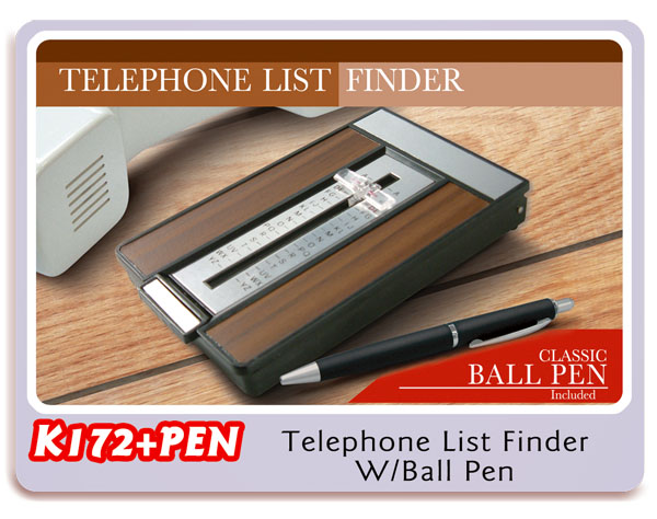 K172+PEN Telephone List Finder W/Ball Pen