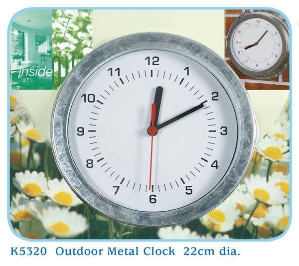 K5320 Outdoor Metal Clock 22cm dia.