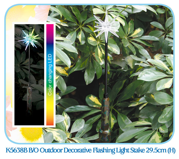 K5638B B/O Outdoor Decorative Flashing Light Stake 29.5cm (H)