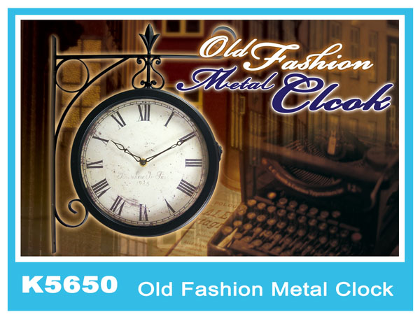 K5650 Old Fashion Metal Clock