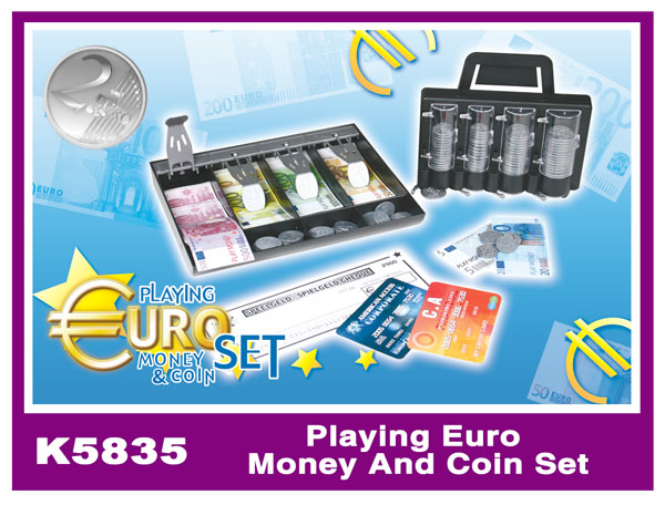 K5835 Playing Euro Money And Coin Set