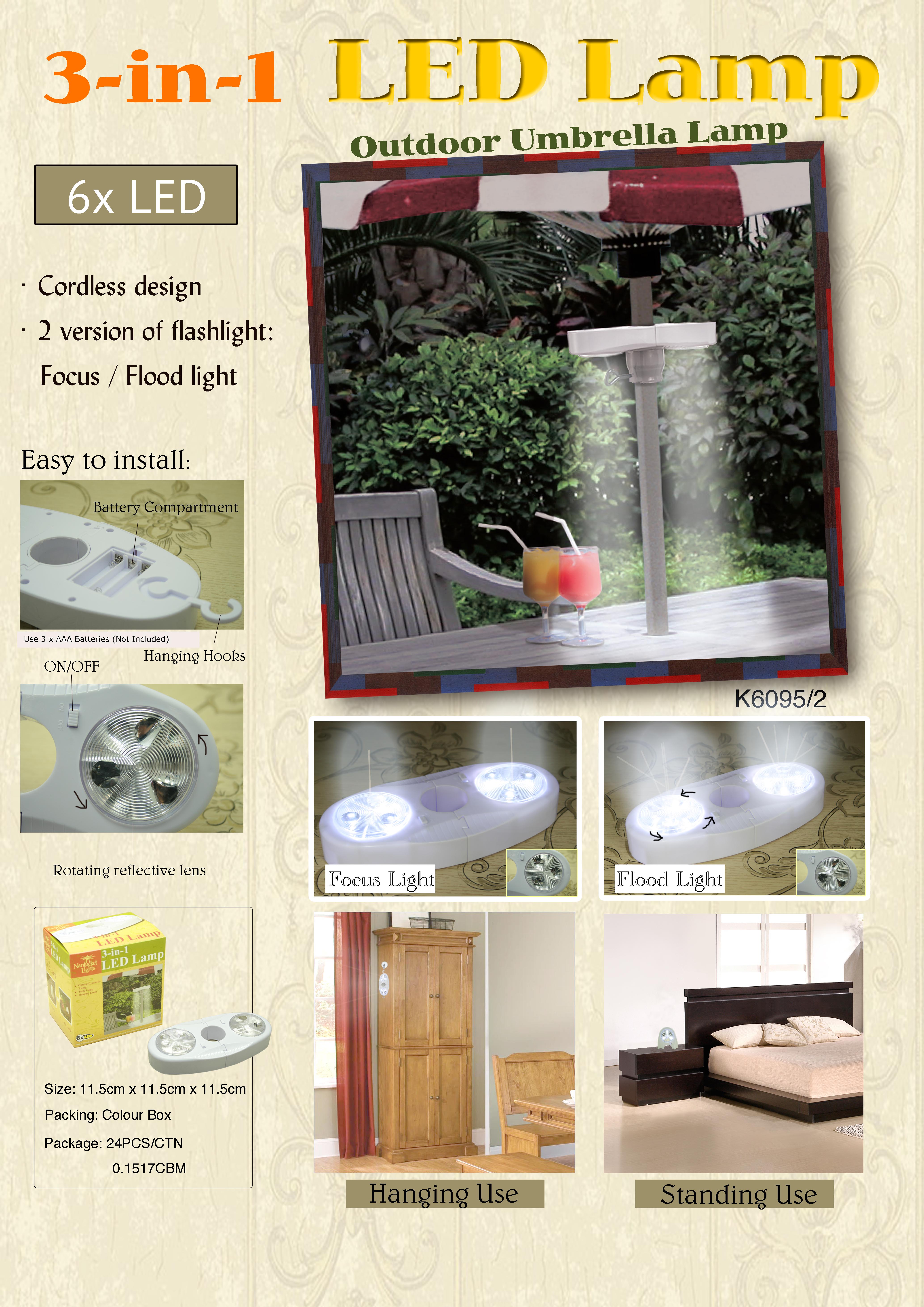 K6095/2 3-in-1 LED Lamp