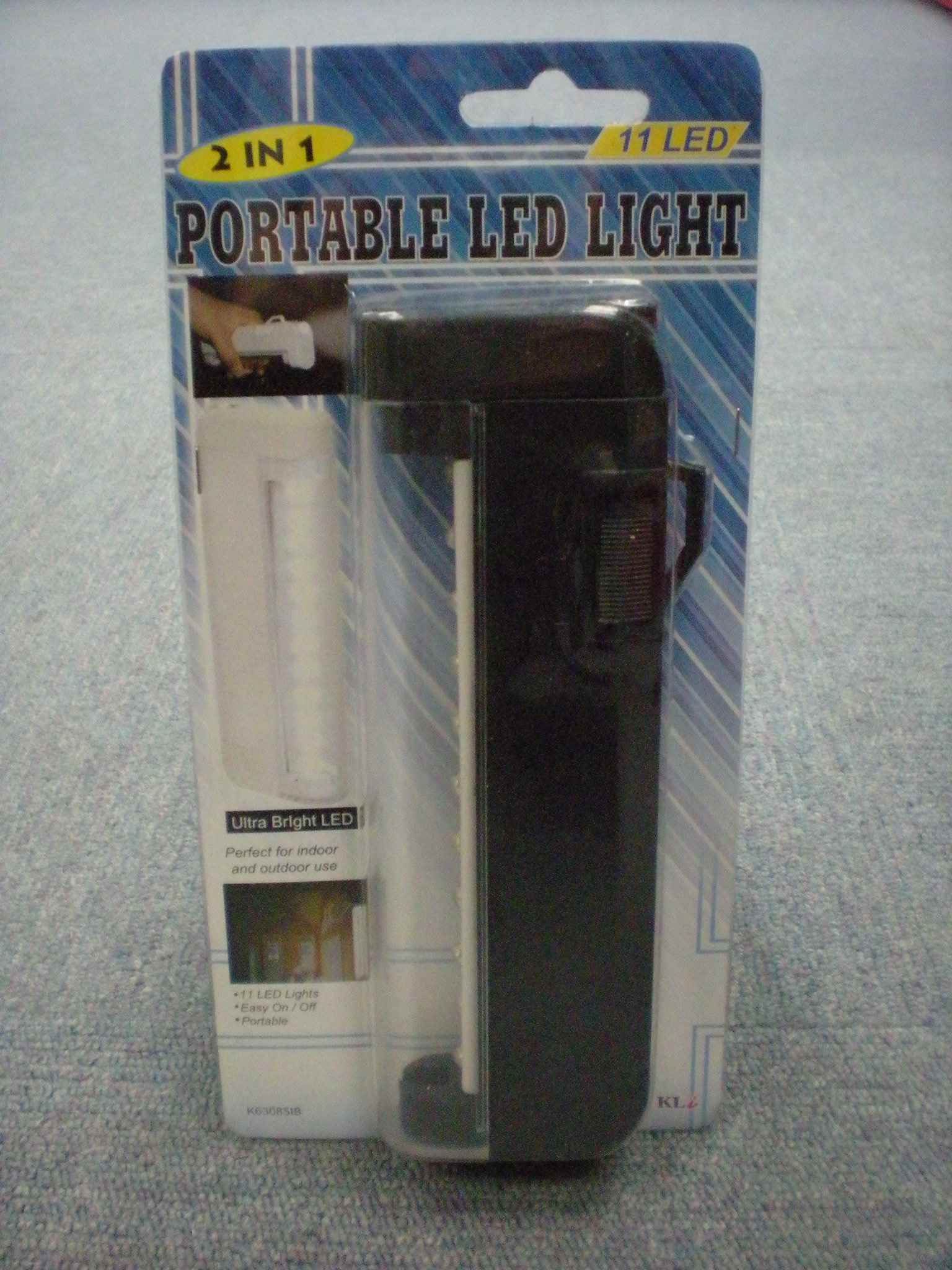 K6308 2-IN-1 PORTABLE LED LIGHT (11LED)