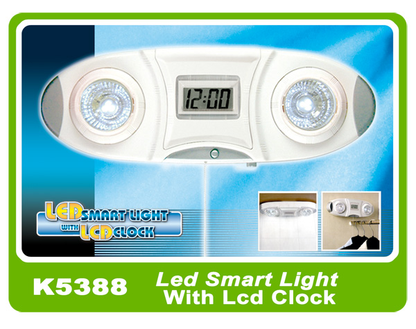 K5388 Led Smart Light With Lcd Clock
