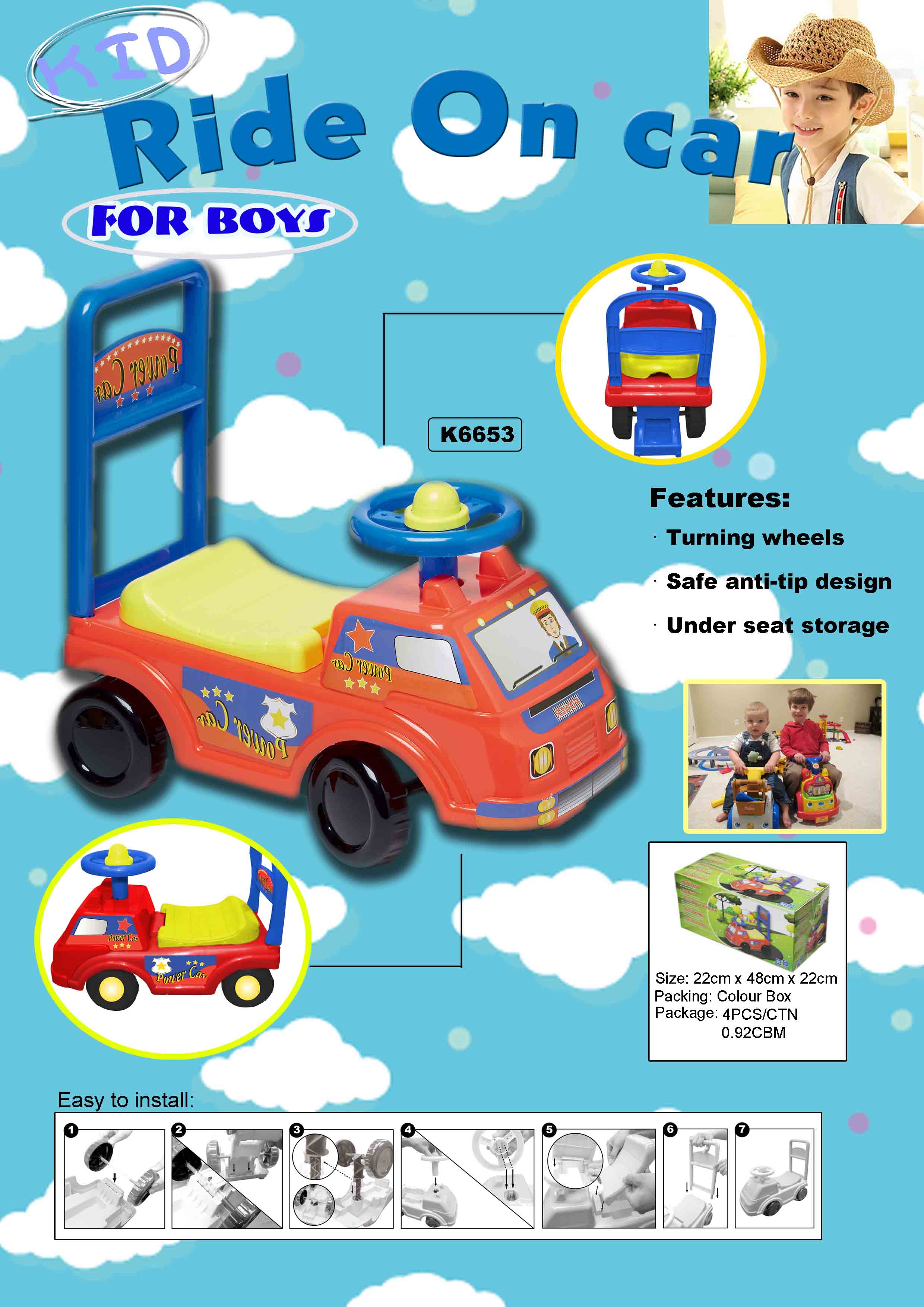 K6653 Ride on car (For boys)