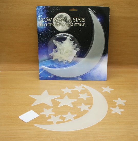 K6666 Glow In The Dark - Moon & Stars
