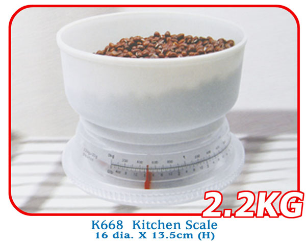 K668 Kitchen Scale 16 dia. X 13.5cm (H) - Click Image to Close