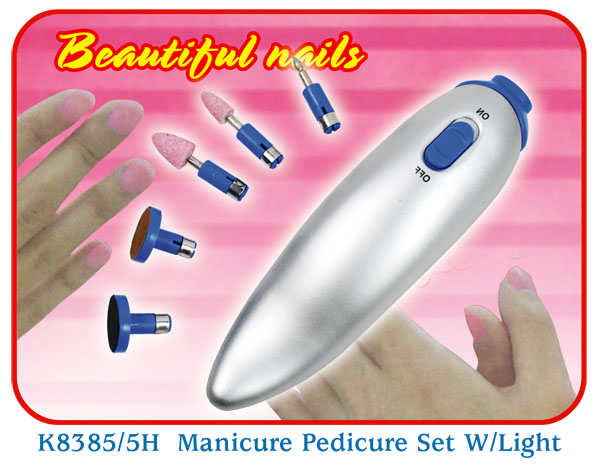 K8385/5H Manicure Pedicure Set W/Light