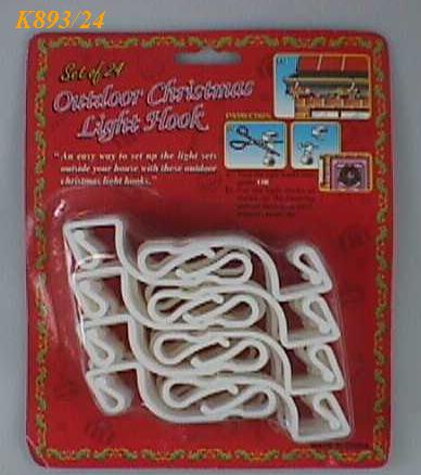K893/24 SET OF 24 CHRISTMAS HANGING HOOKS