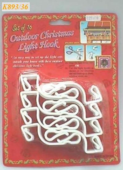 K893/36 SET OF 36 CHRISTMAS HANGING HOOKS