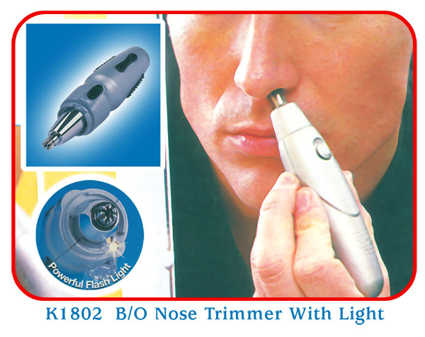 K1802 B/O Nose Trimmer With Light